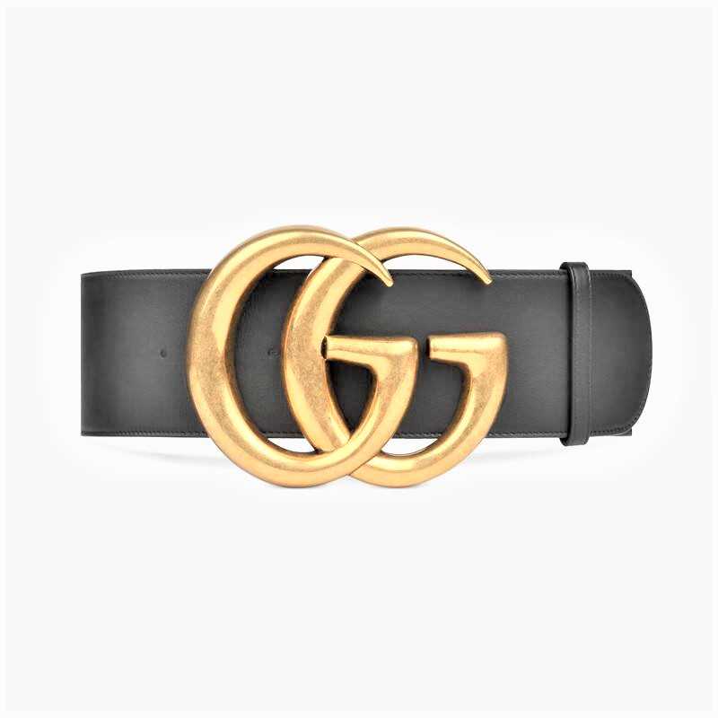 Dây nịt Gucci hàng hiệu nữ 453265 AP00T 1000 xịn với mặt khóa logo GG cổ điển